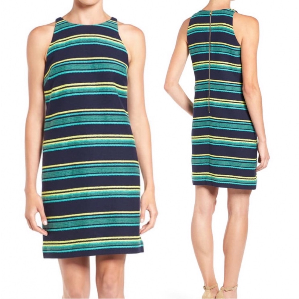 Vineyard Vines Striped Jacquard Shift Dress Nwt